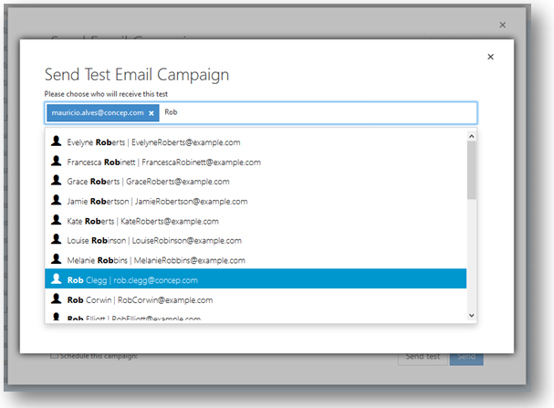 how to send a test email in campaign monitor
